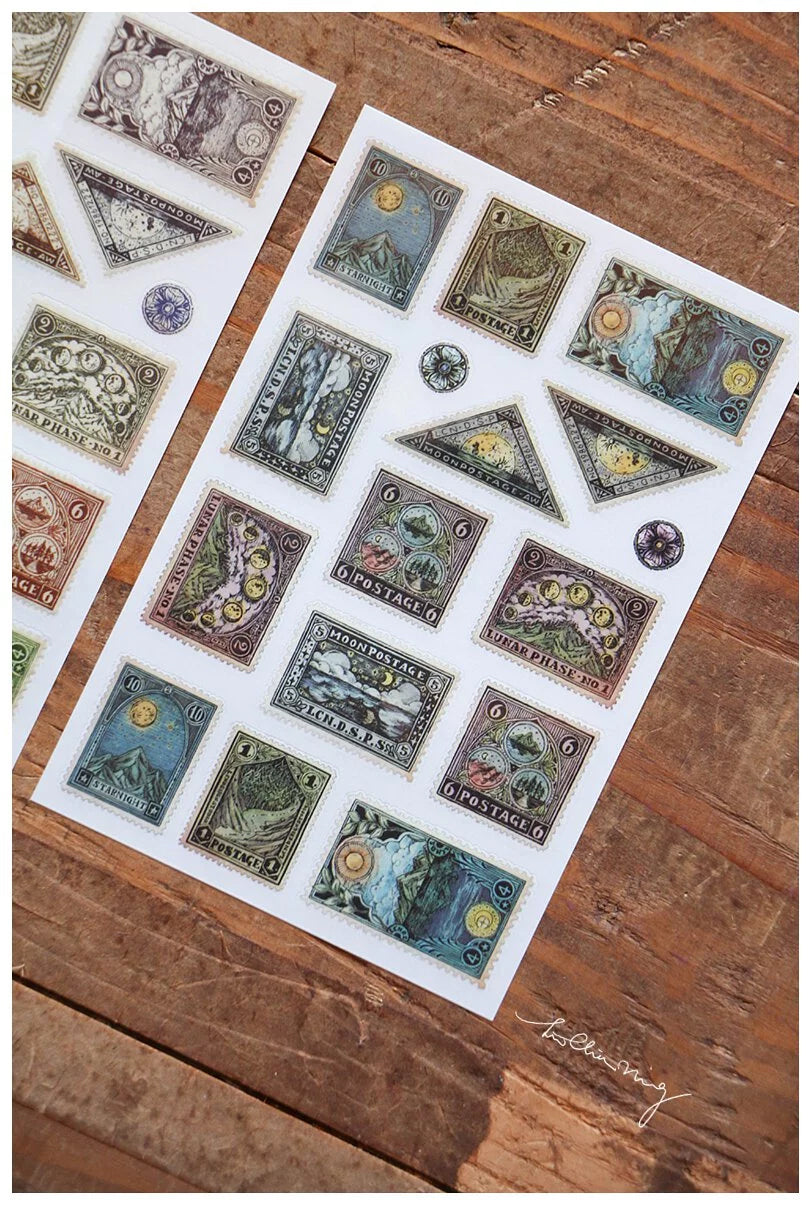 LCN Design Studio: Postage Stamp Print On Stickers