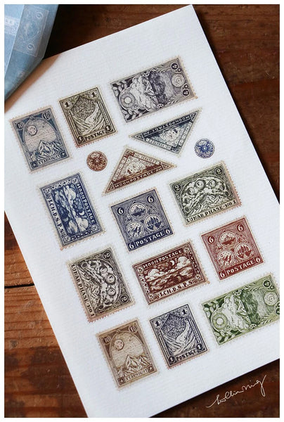 LCN Design Studio: Postage Stamp Print On Stickers
