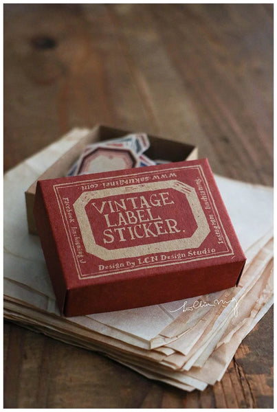 LCN Design Studio: Vintage Label Stickers (Red Box)