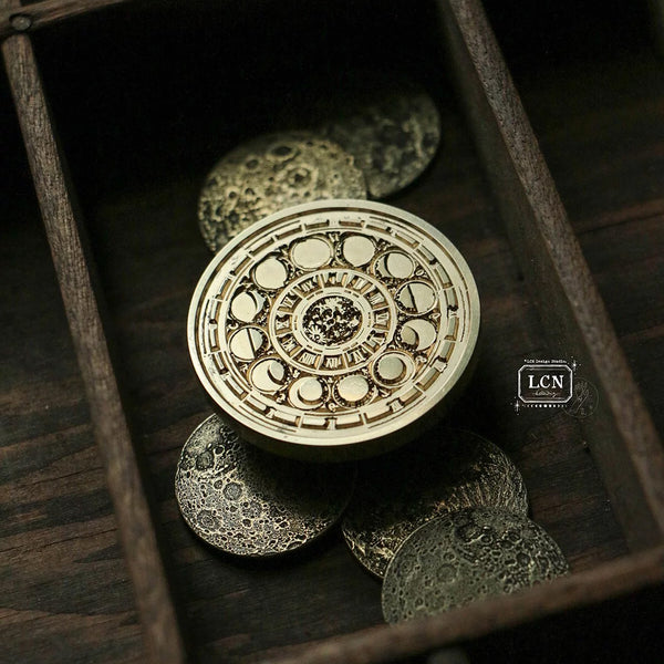 LCN Design Studio: Round Moon Phase Wax Seal Stamp