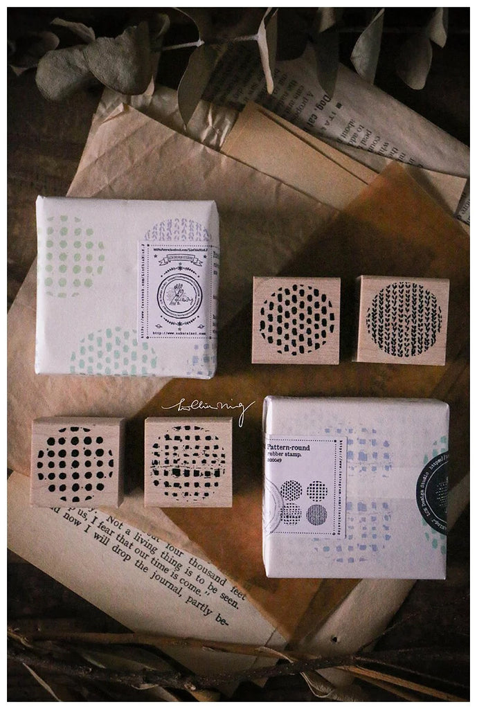 LCN Design Studio: Round Pattern Rubber Stamps