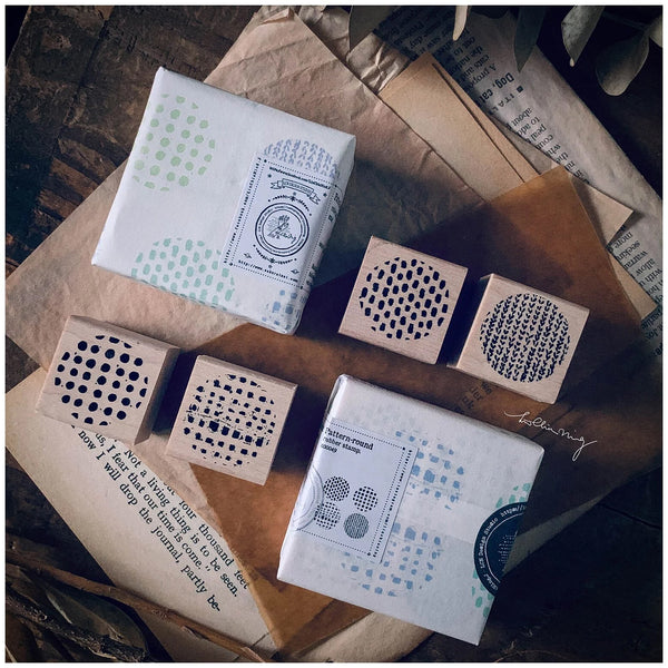LCN Design Studio: Round Pattern Rubber Stamps
