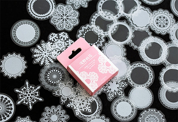 Clear Lace Box Sticker Set
