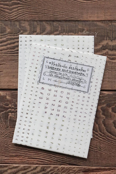 LCN Design Studio: Letters and Numbers Print On Stickers