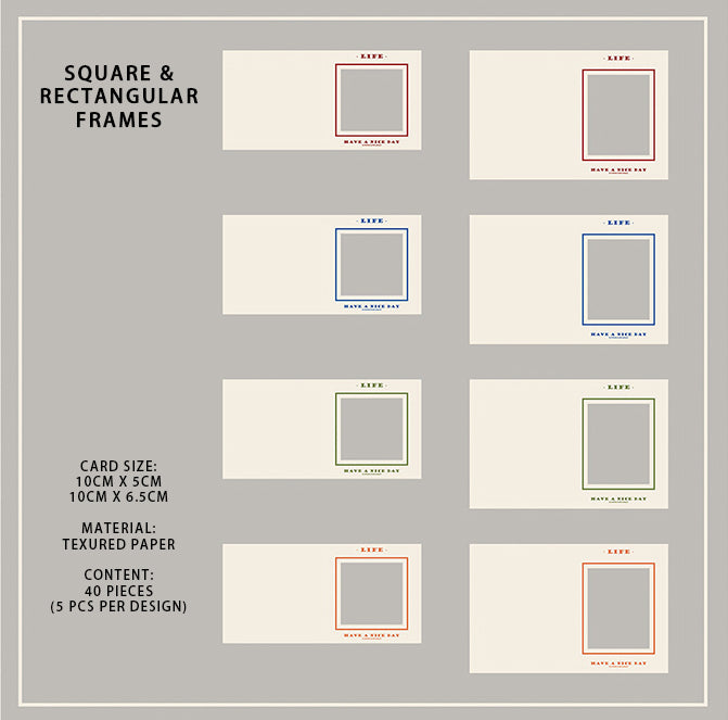 40PCS Mini Foldable Frame Cards