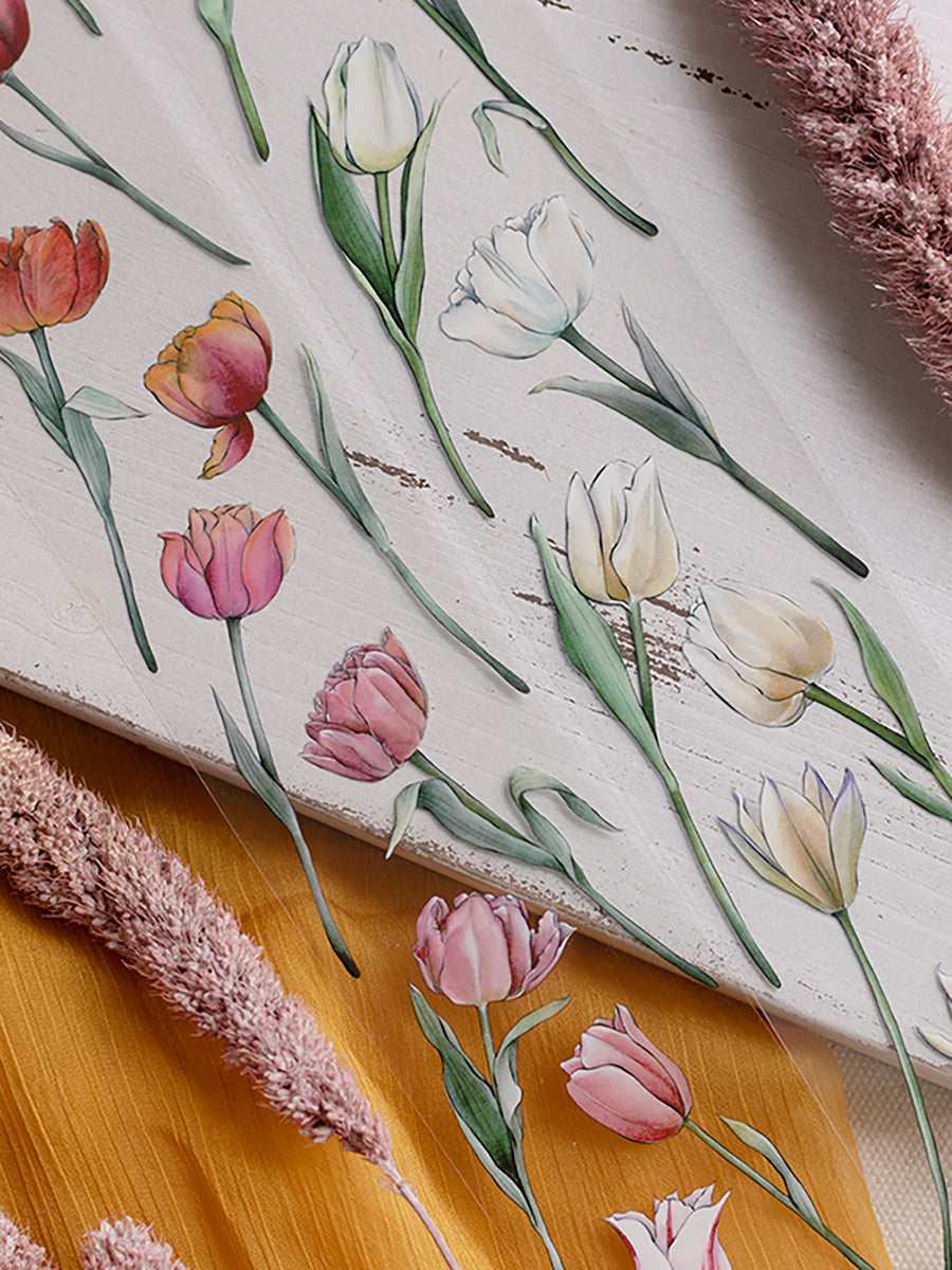 Loidesign Tape Sample: Warm and Cool Color Tulips