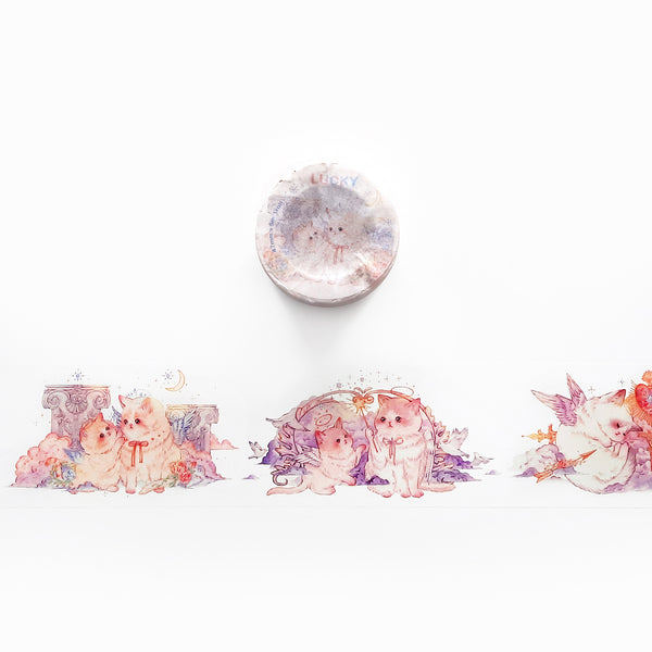 Lucky Washi Tape: Angel Cats