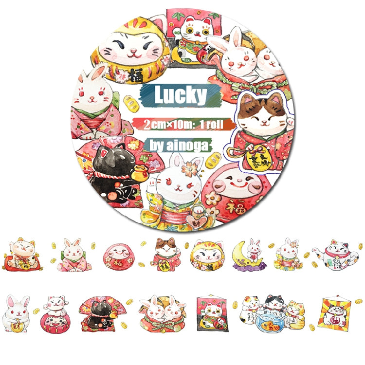 Lucky Washi Tape: Maneki Neko