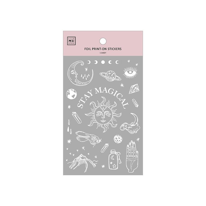 MU Lifestyle Silver Foil Print-On Stickers: 2001
