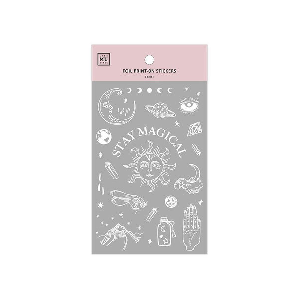 MU Lifestyle Silver Foil Print-On Stickers: 2001