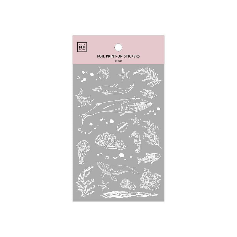 MU Lifestyle Silver Foil Print-On Stickers: 2004