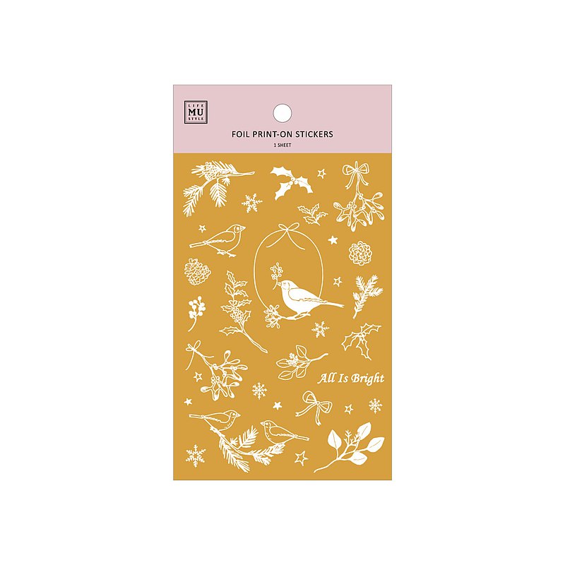 MU Lifestyle Christmas Gold Foil Print-On Stickers: 1002