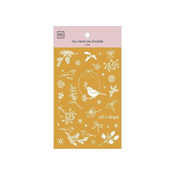 MU Lifestyle Christmas Gold Foil Print-On Stickers: 1002