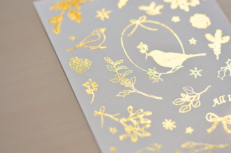 MU Lifestyle Christmas Gold Foil Print-On Stickers: 1002