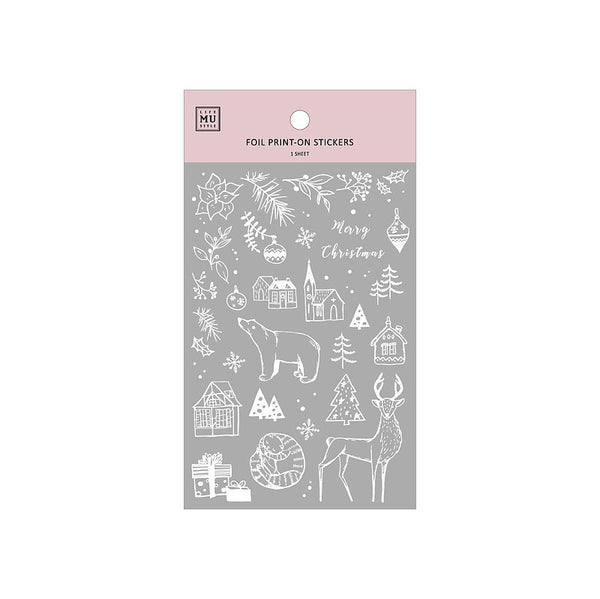 MU Lifestyle Christmas Gold Foil Print-On Stickers: 2001