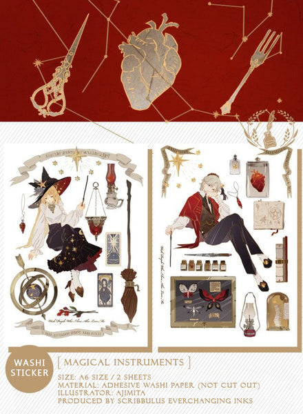 Scribbulus Everchanging Inks: Magical Instruments Sticker Sheets