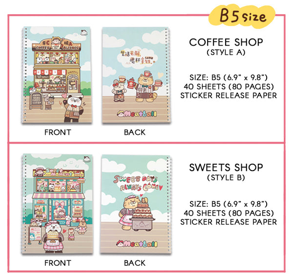 Meatball Boutiques Washi Collecting Notebook