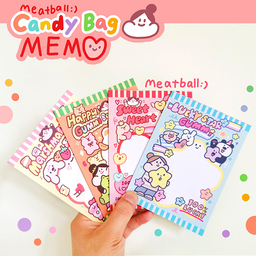 Meatball Candy Bag Memo Pad