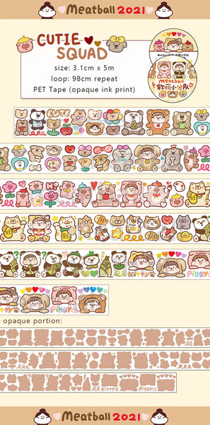 Meatball Washi Tape: Cutie Squad