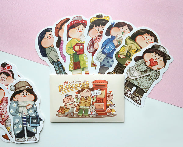 Meatball Postcard Set: Daily Outfits