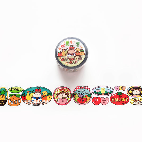 Meatball Washi Tape: Fruit Labels