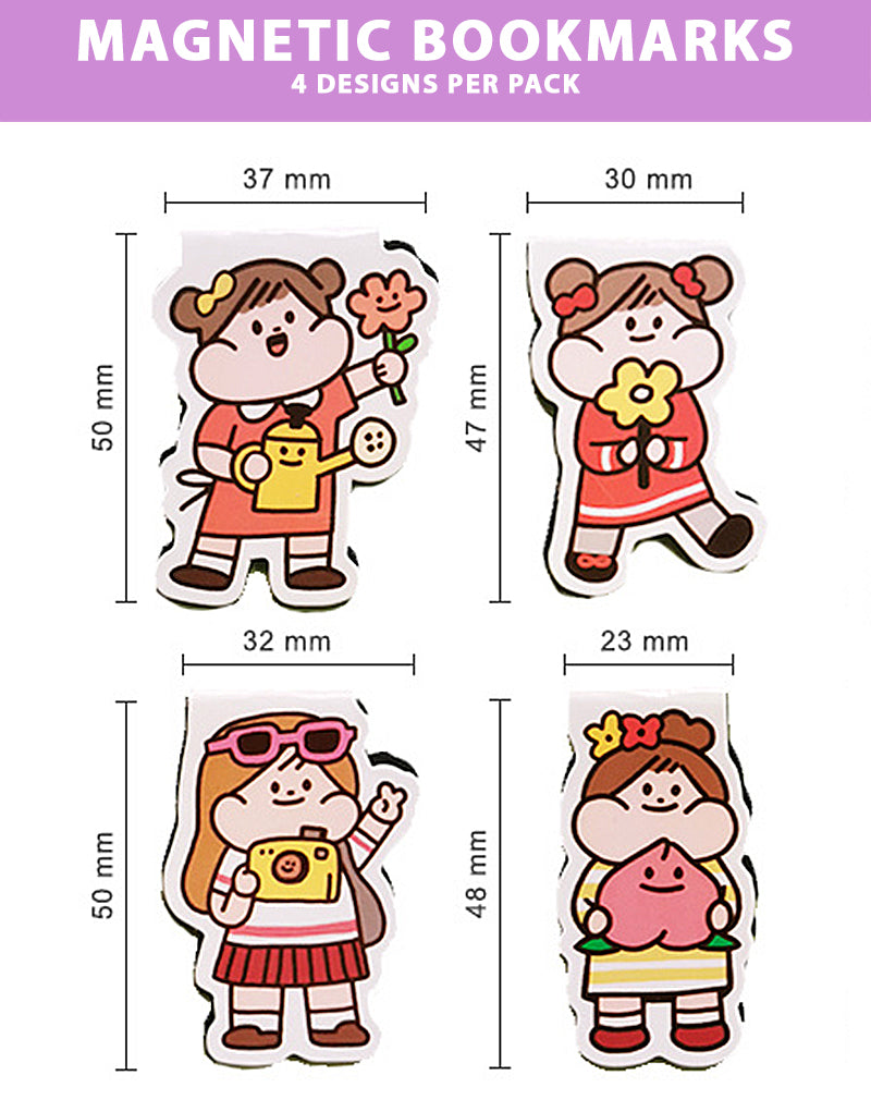 Meatball Magnetic Bookmarks: Girls