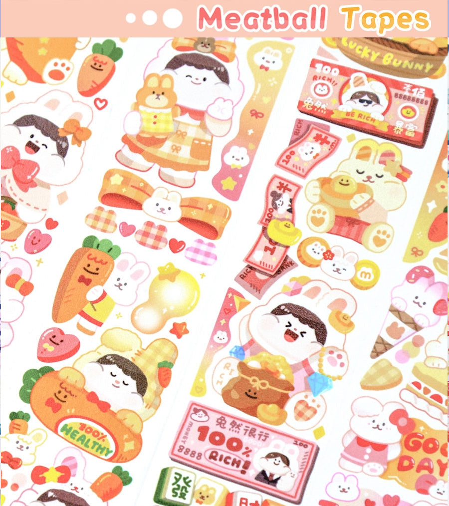 Meatball Washi Tape: Luck of the Rabbit
