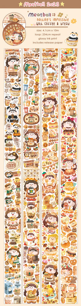 Meatball Washi Tape: Nothing is Impossible with Coffee and Bread