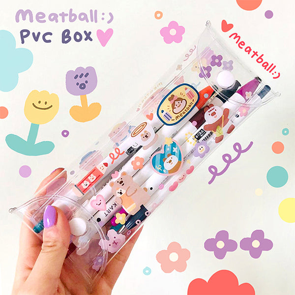 Meatball Series Clear Pencil Bag