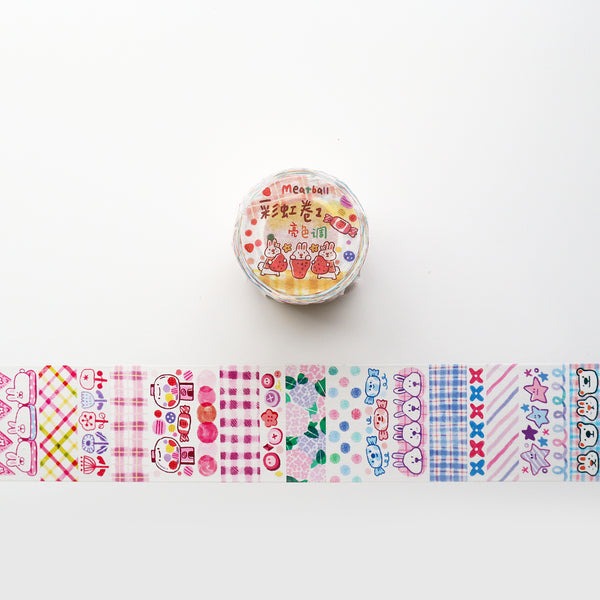 Meatball Washi Tape: Rainbow