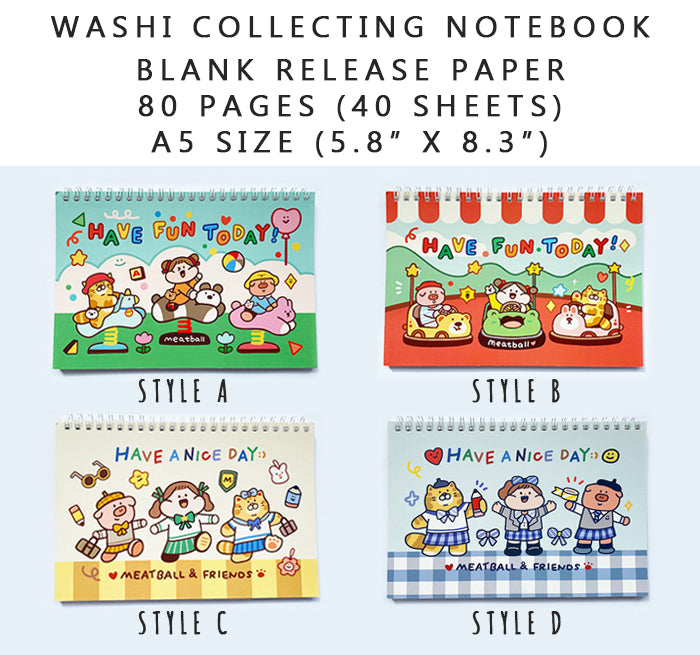 Meatball Washi Collecting Notebook – Papergame