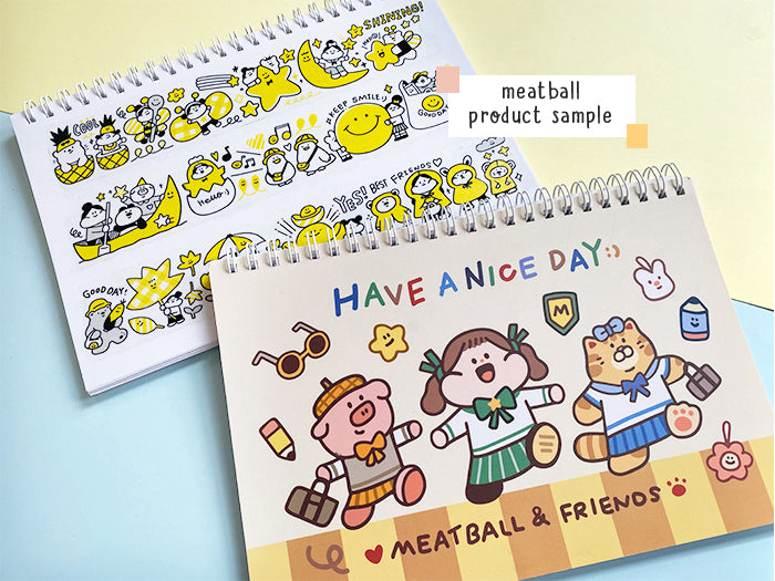 Meatball Washi Collecting Notebook