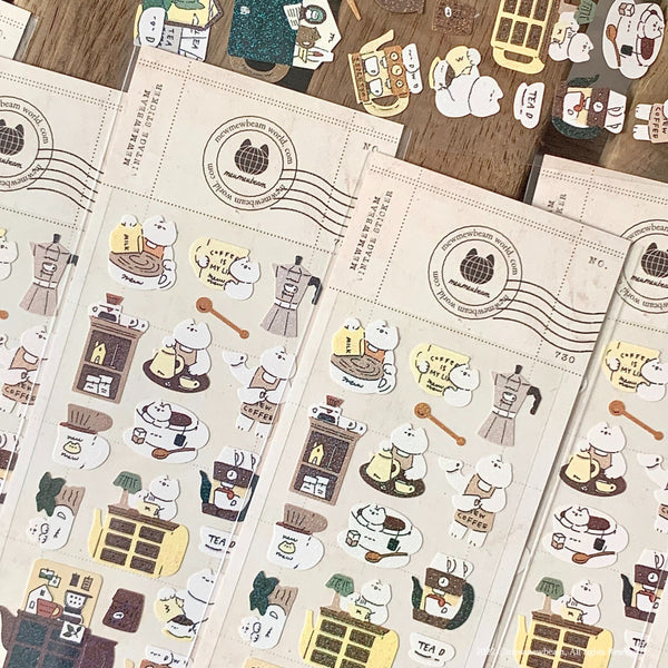 Mewmewbeam Sticker Sheet: Barista