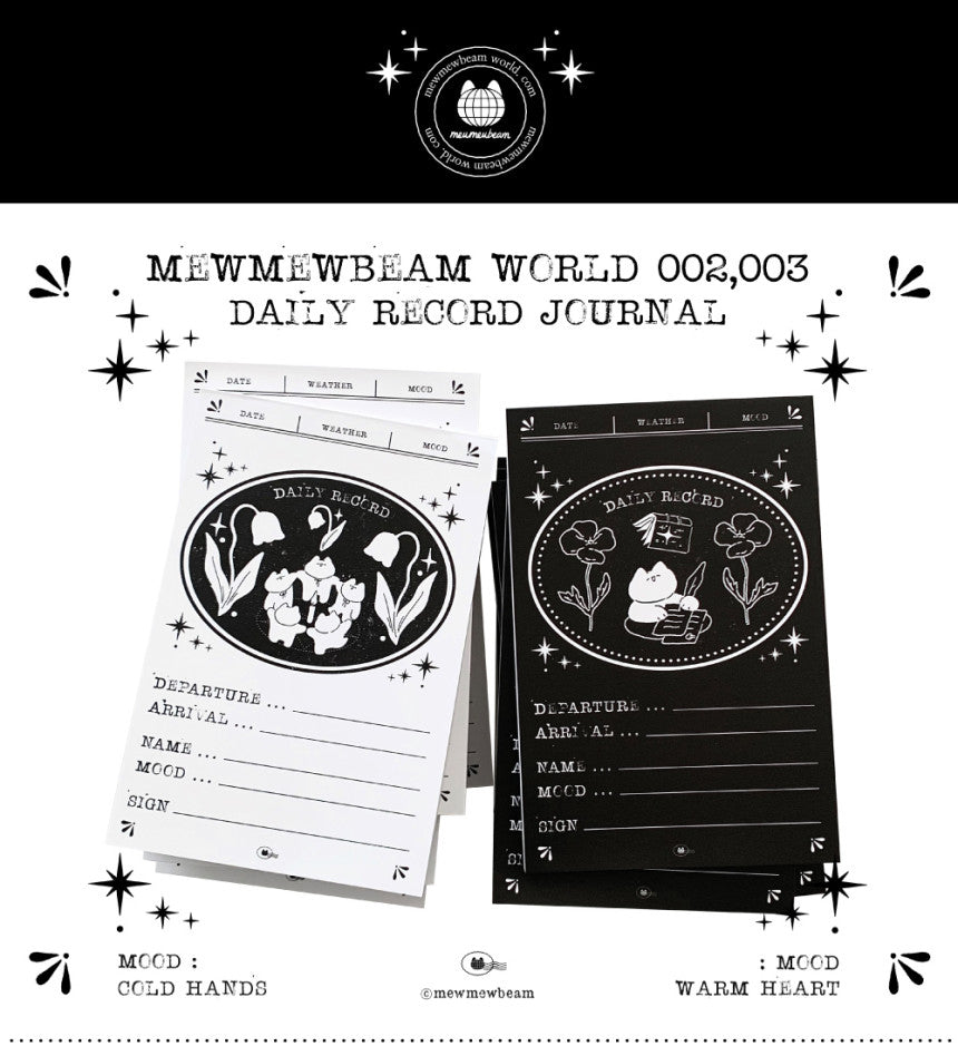 Mewmewbeam Black and White Journal