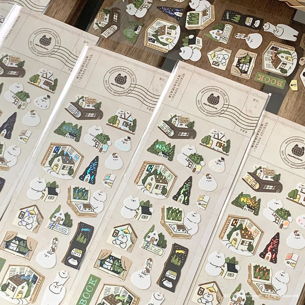 Mewmewbeam Sticker Sheet: Book House