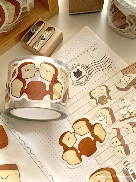 Mewmewbeam Sticker Tape Roll: Bread