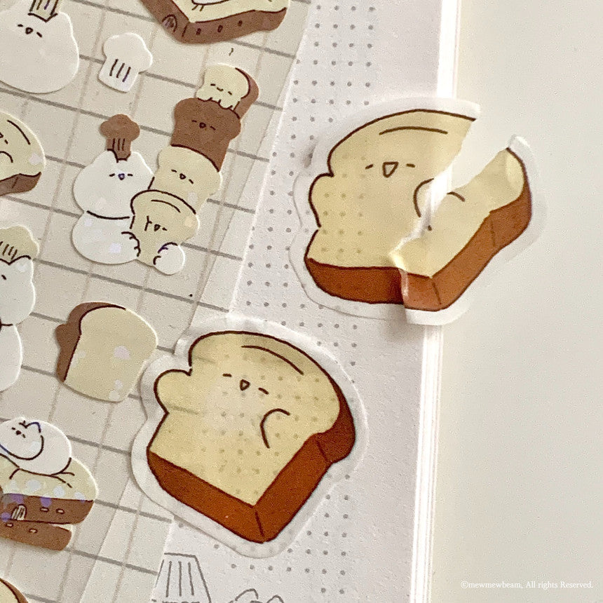 Mewmewbeam Sticker Tape Roll: Bread