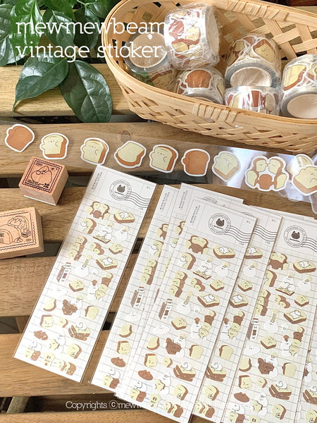 Mewmewbeam Sticker Sheet: Bread