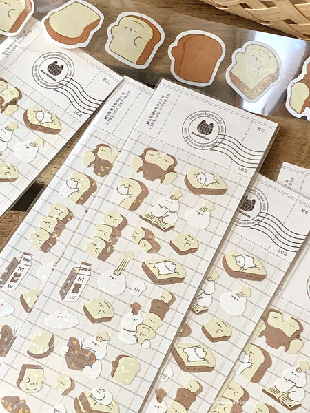 Mewmewbeam Sticker Sheet: Bread