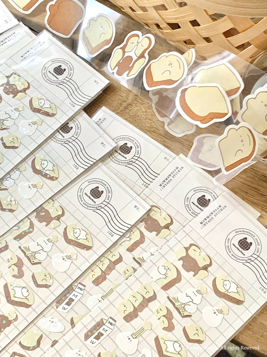 Mewmewbeam Sticker Sheet: Bread