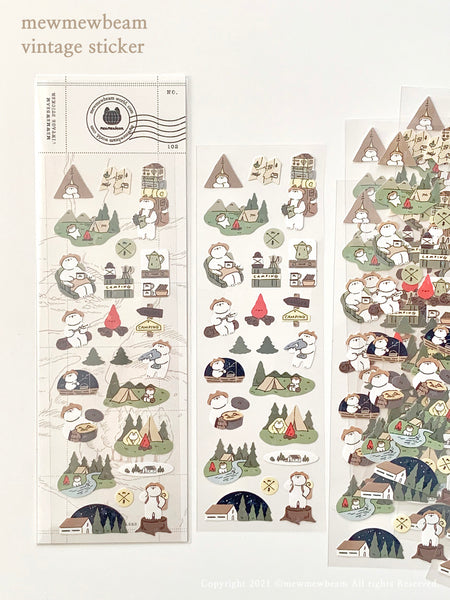 Mewmewbeam Sticker Sheet: Camping