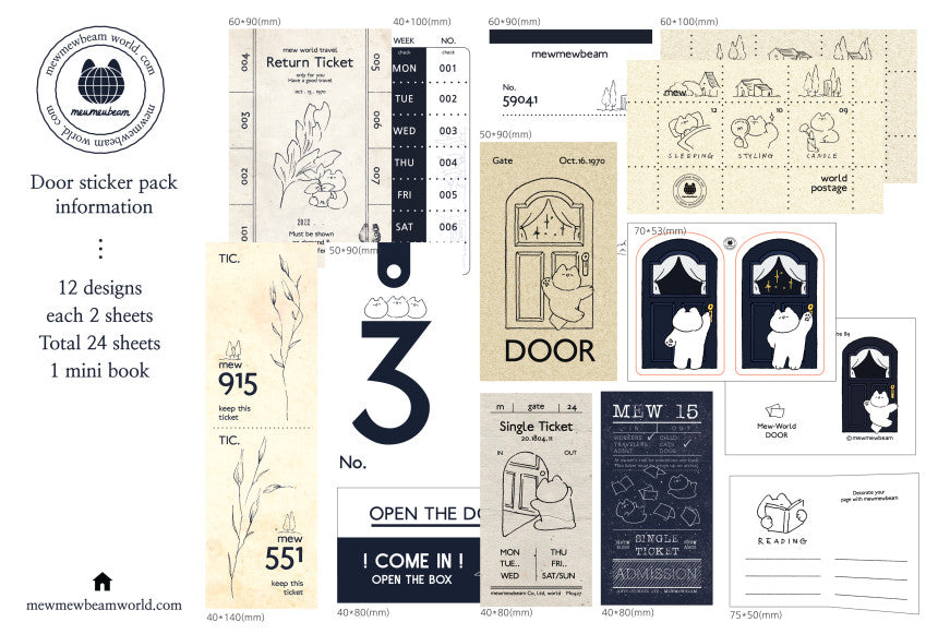 Mewmewbeam Sticker Pack: Door
