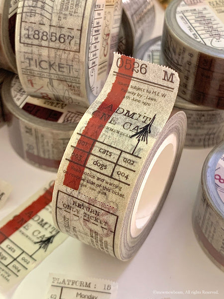 Mewmewbeam Washi Tape: Easy Cut Brown