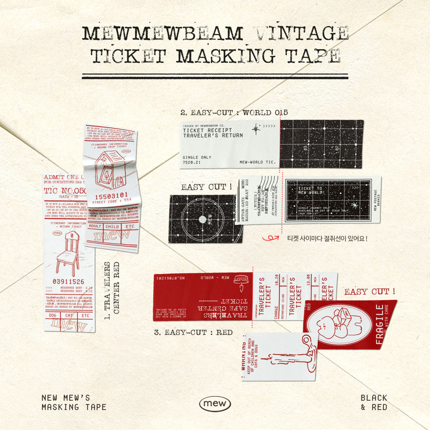 Mewmewbeam Washi Tape: Easy Cut Map015