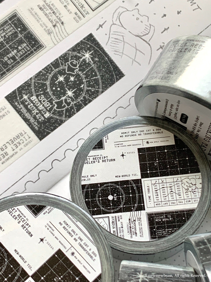 Mewmewbeam Washi Tape: Easy Cut Map015