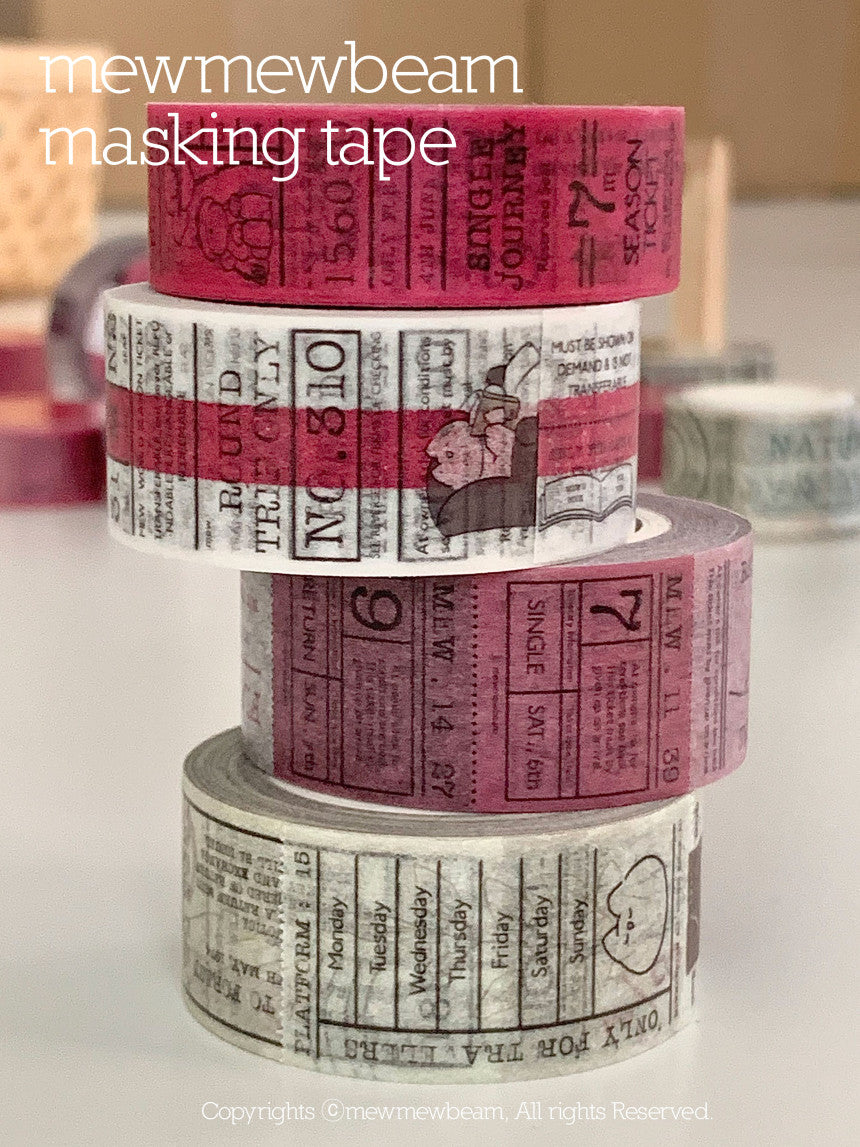 Mewmewbeam Washi Tape: Easy Cut Pink