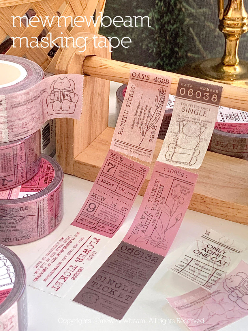 Mewmewbeam Washi Tape: Easy Cut Pink