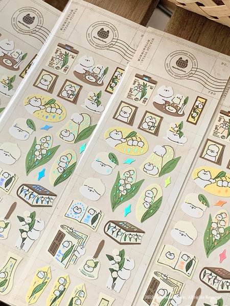 Mewmewbeam Sticker Sheet: Lily of the Valley