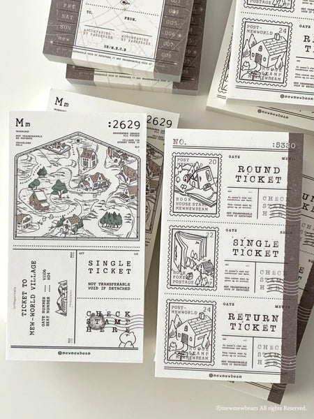 Mewmewbeam Vintage Tickets: Forest Village