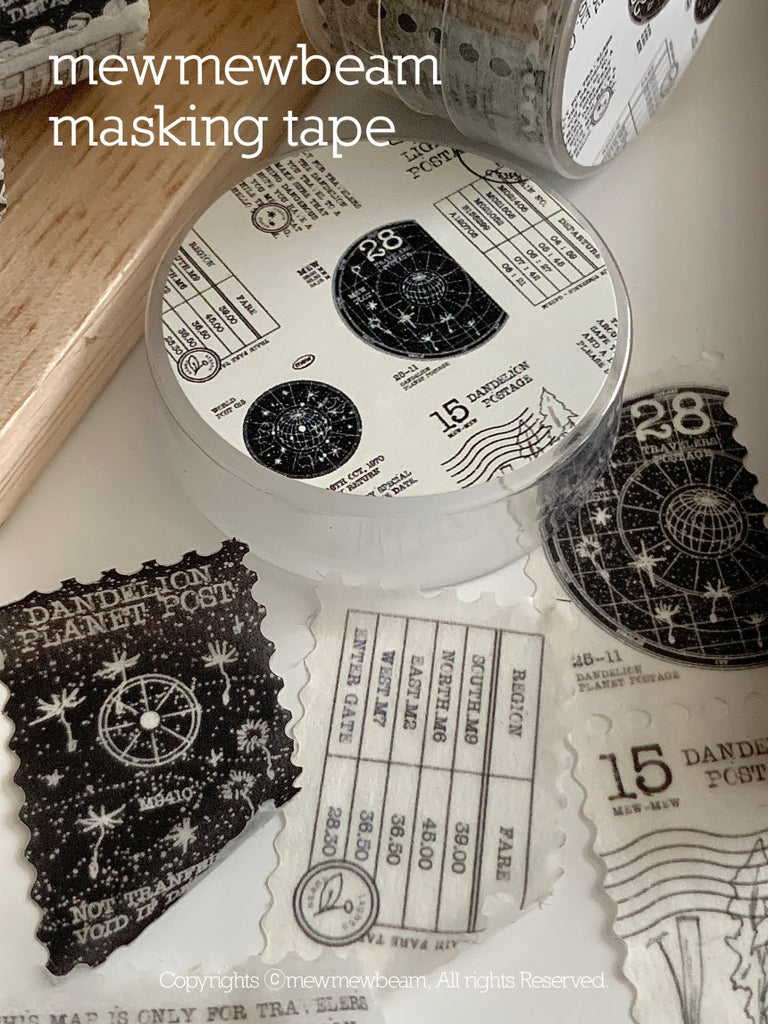 Mewmewbeam Washi Tape: Dandelion Stamp